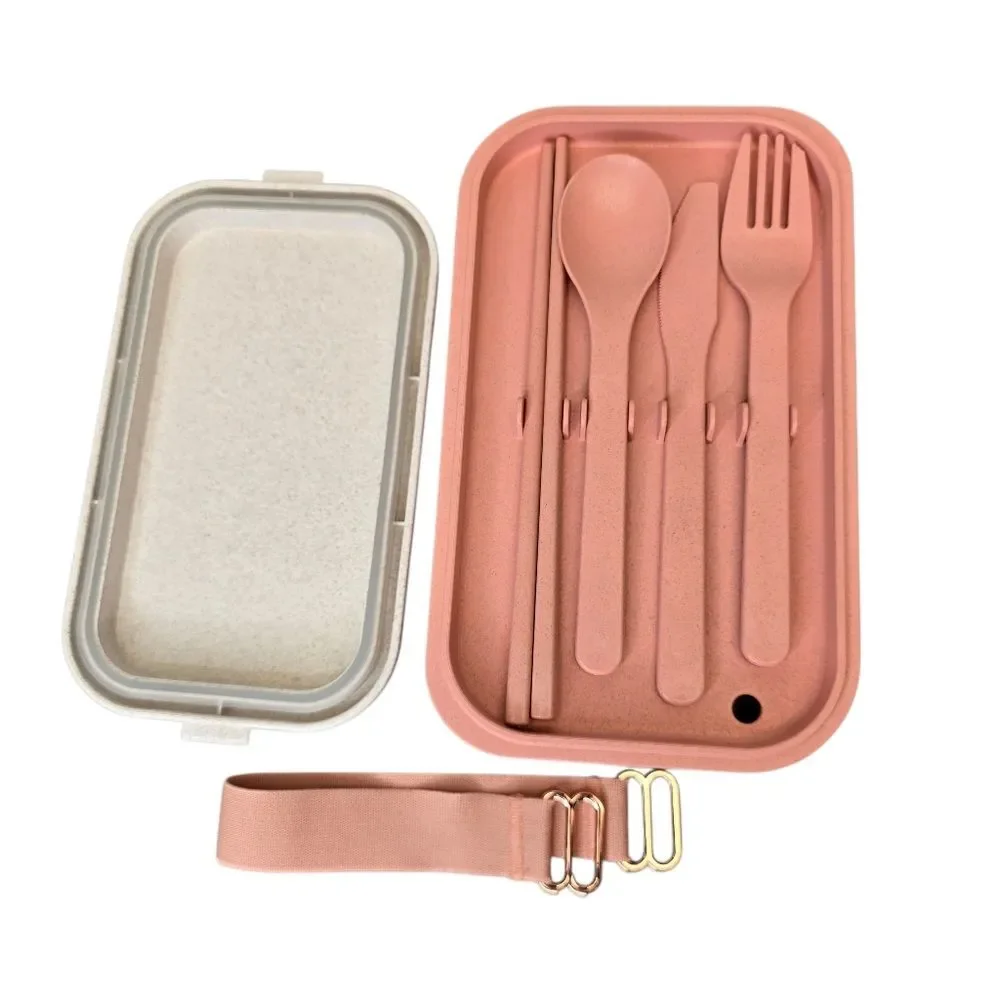 Our Place Layered Bento Box Lunchbox Set Pink and Cream